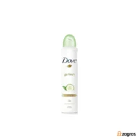 اسپری ضد تعریق زنانه داو Dove مدل Cucumber And Green Tea حجم ۲۵۰ میل