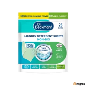 ورقه‌های شوینده لباس دکتر بکمن مدل Non-Bio با رایحه نسیم تازه بسته 25 عددی