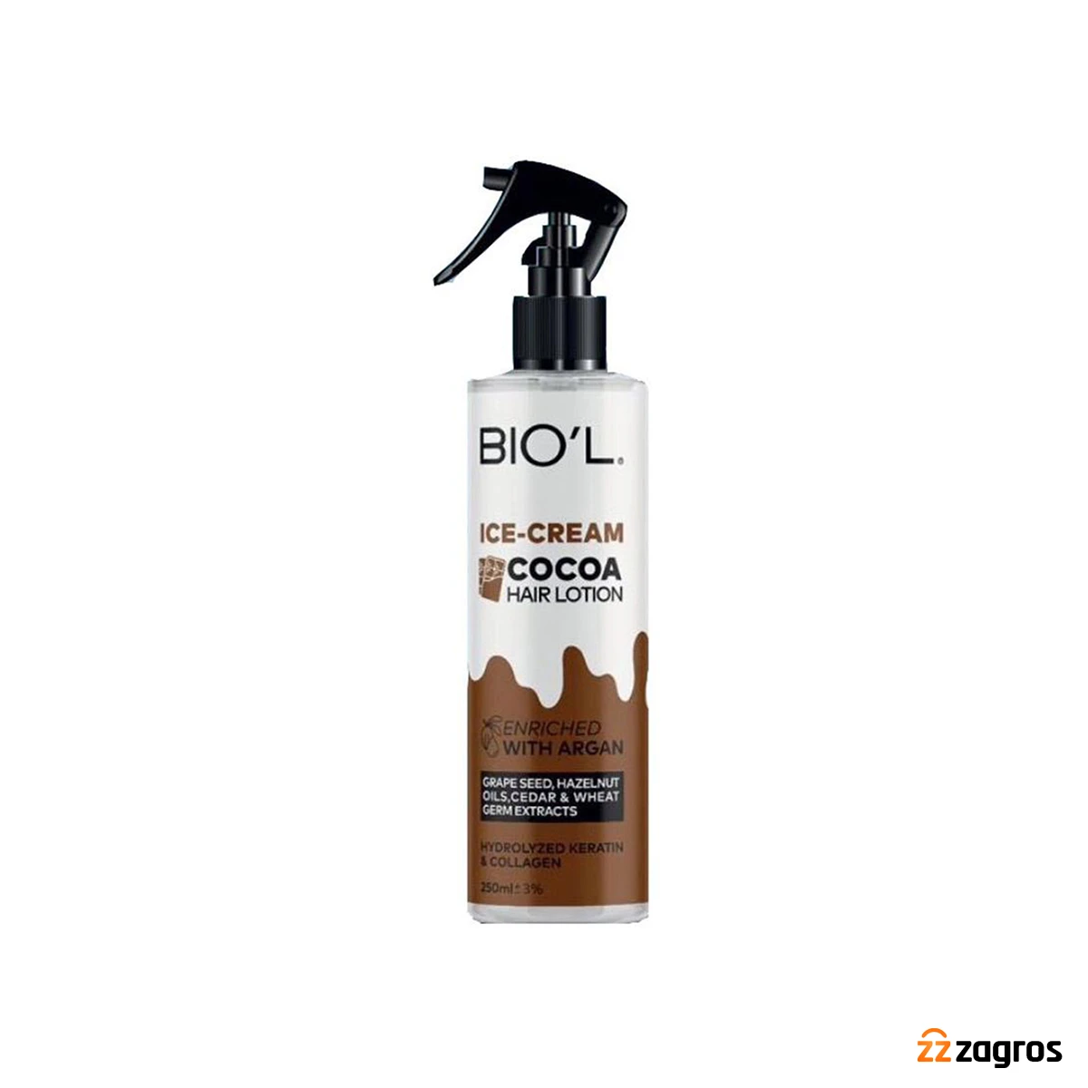 لوسیون موی رنگ شده و آسیب دیده بستنی شکلاتی بیول ۲۵۰ میل