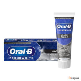 خمیر دندان سفید کننده ذغالی اورال بی مدل PRO 3D WHITE WİTH CHARCOAL حجم 75 میل