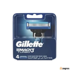 تیغ یدک ژیلت مدل Gillette Mach 3 Turbo بسته 4 عددی