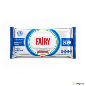 دستمال مرطوب سطوح چند منظوره Fairy مدل Platinum بسته 100 عددی