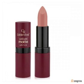 رژ لب مات مخملی گلدن رز مدل VELVET MATTE LIPSTICK