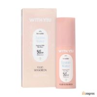 فلوئید ضد آفتاب ویت یو Spf 50 بی رنگ مناسب انواع پوست ۳۰ میل