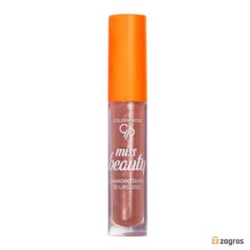 لیپ گلاس گلدن رز مدل MISS BEAUTY Diamond Shine 3D حجم 4.5 میل