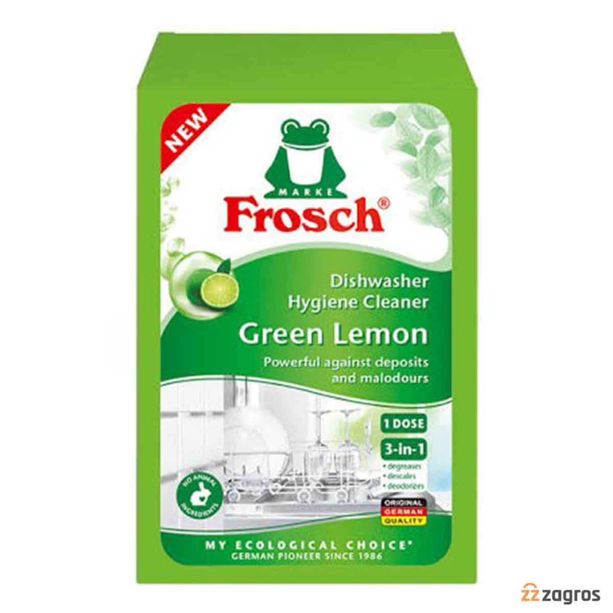 پودر جرمگیر ماشین ظرفشویی Frosch حجم ۱۲۵ گرم