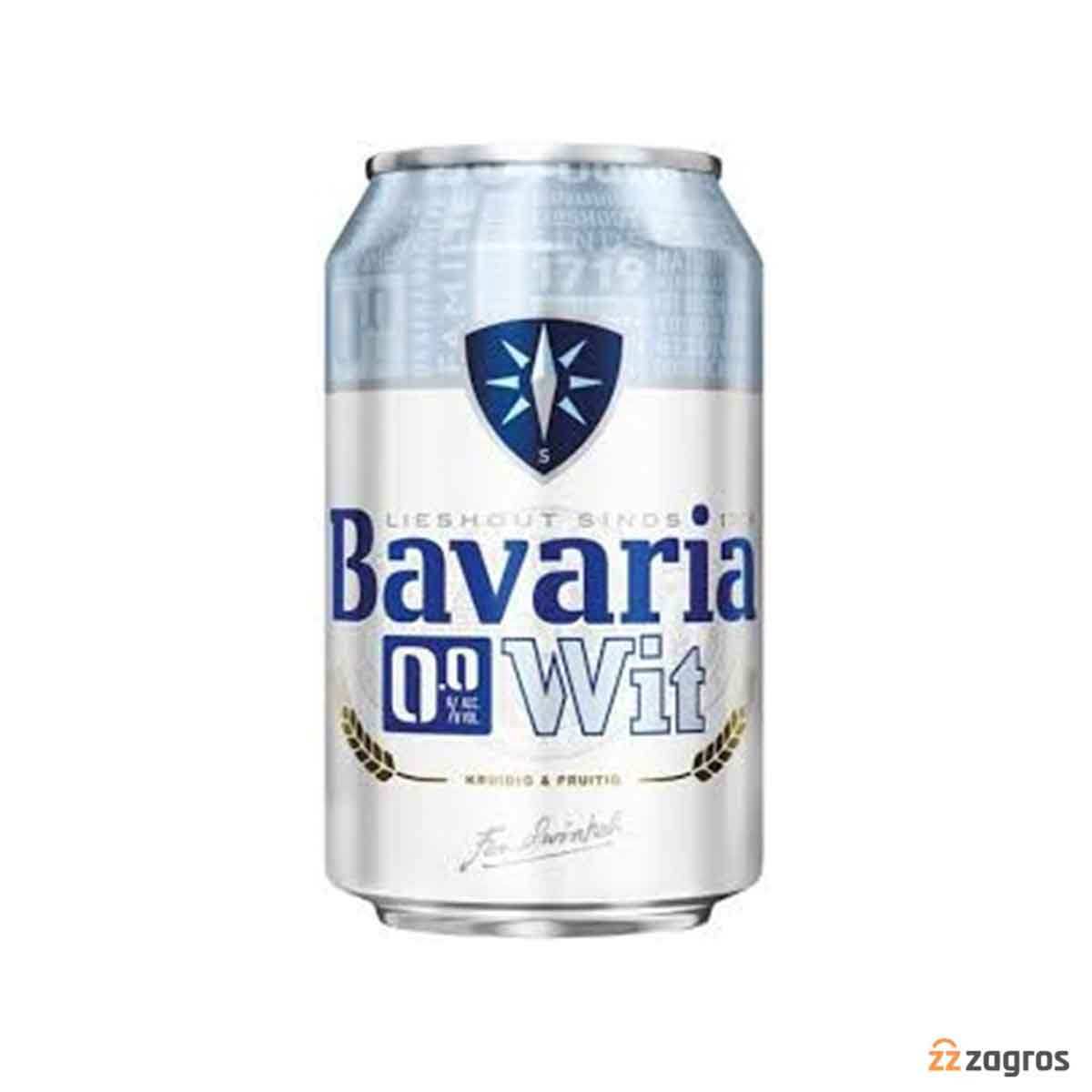 آبجو بدون الکل Bavaria با طعم گندم حجم ۳۳۰ میل