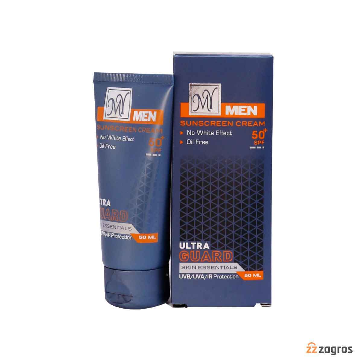 کرم ضد آفتاب مای Spf50 بی رنگ مخصوص آقایان حجم ۵۰ میل